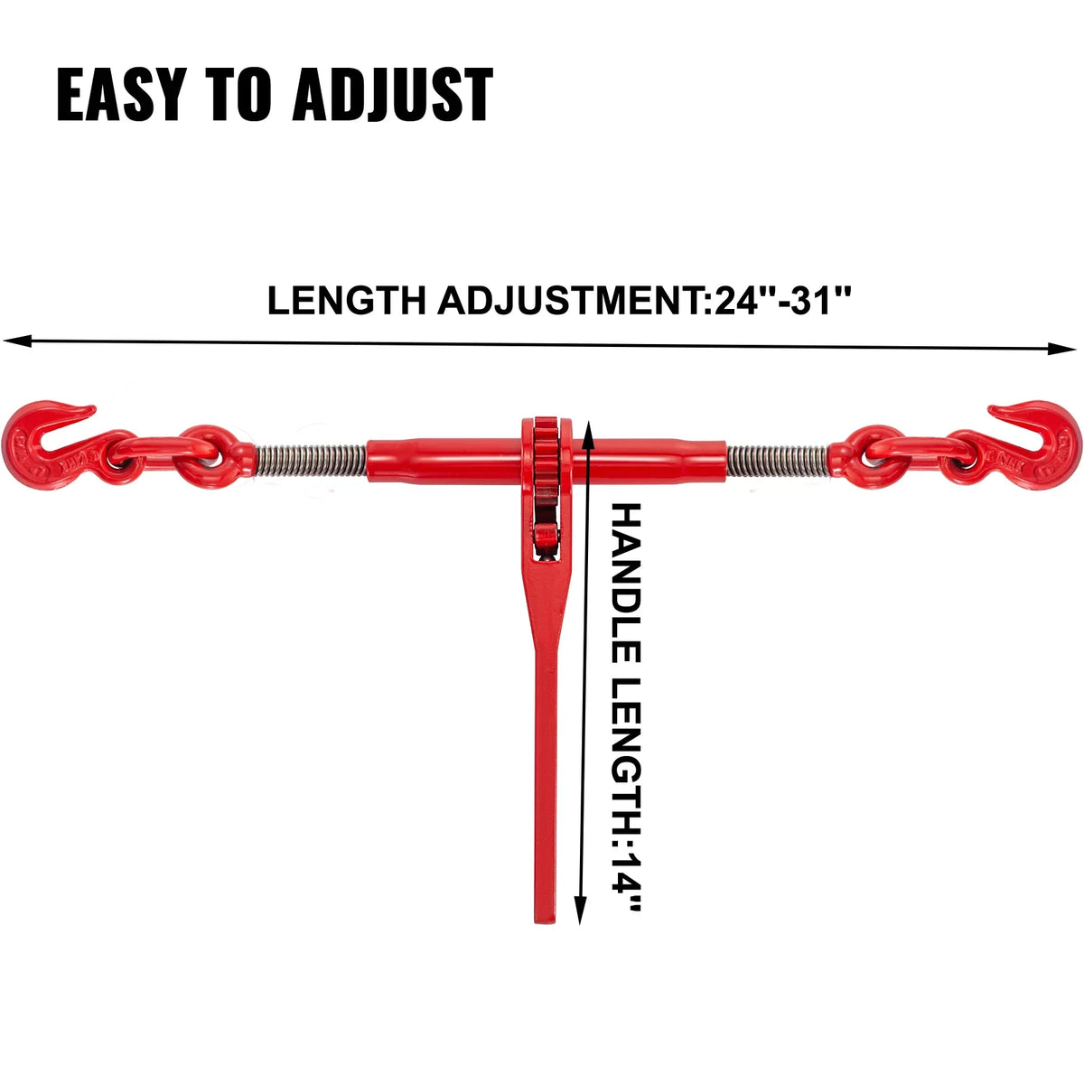 Load Ratchet Tie Down, Binder BENTISM 6600lbs Binder for 5/16in-3/8in, Chain 2pcs