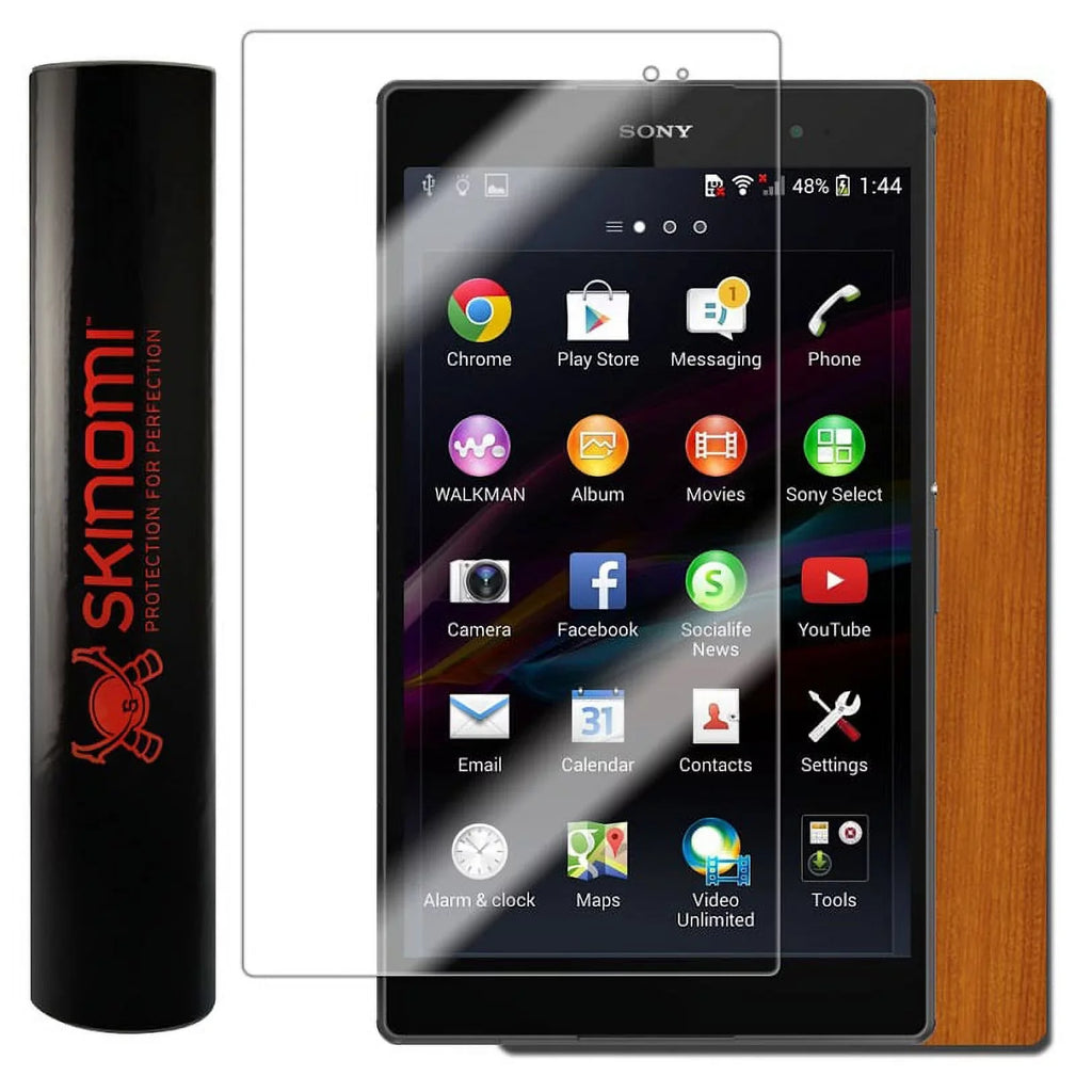 & Tablet Xperia Skin Protector Skinomi Light Sony Wood Screen Compact for Z3