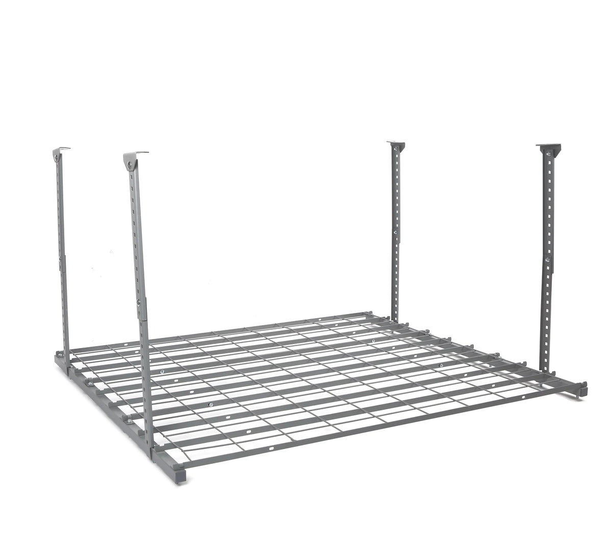 42"W 24' Overhead 28"H, 48"L WORKPRO Garage x Rack, x Silver, Ceiling