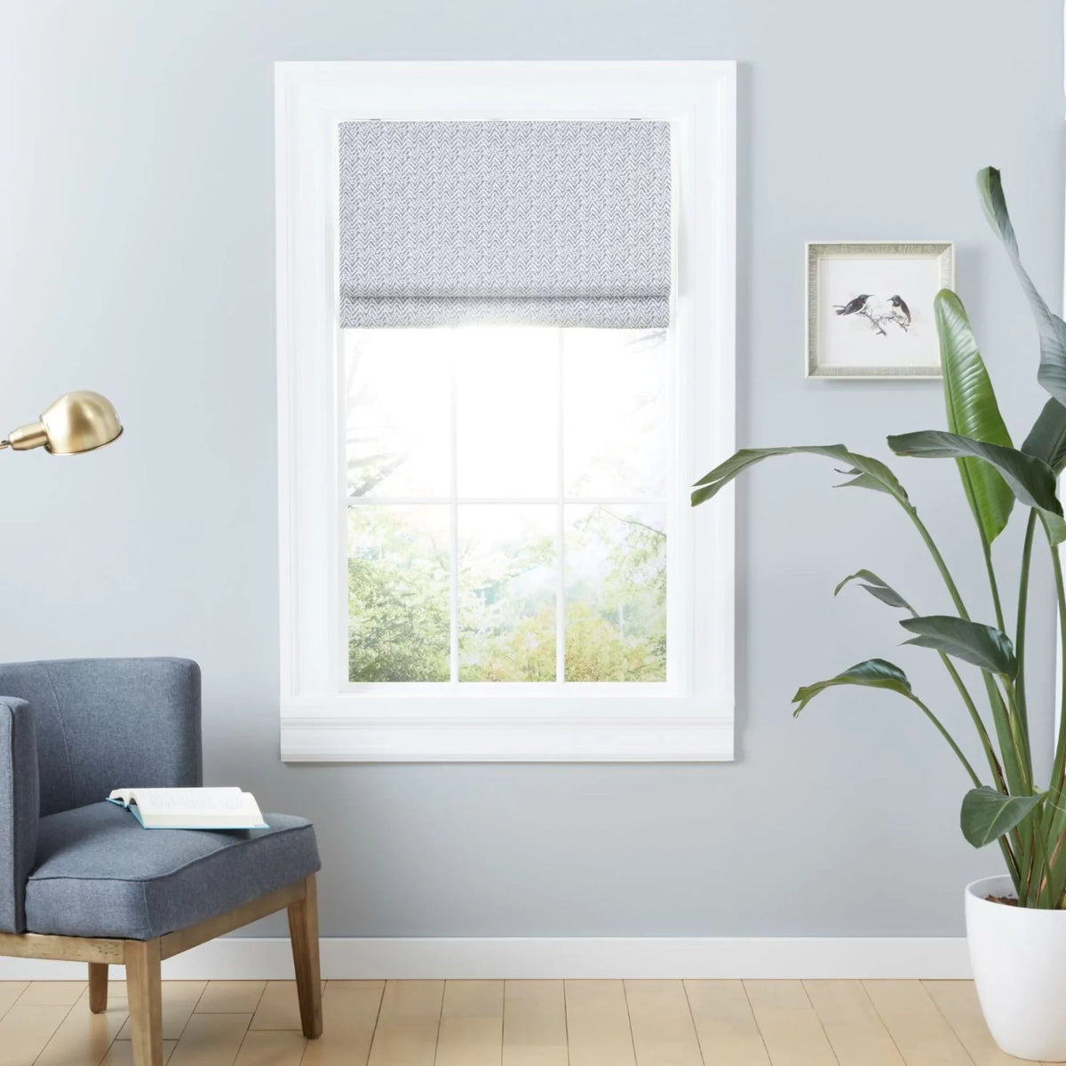 Dark Grey Shade, Home Blackout Roman Exclusive Esme Total 34"x64",