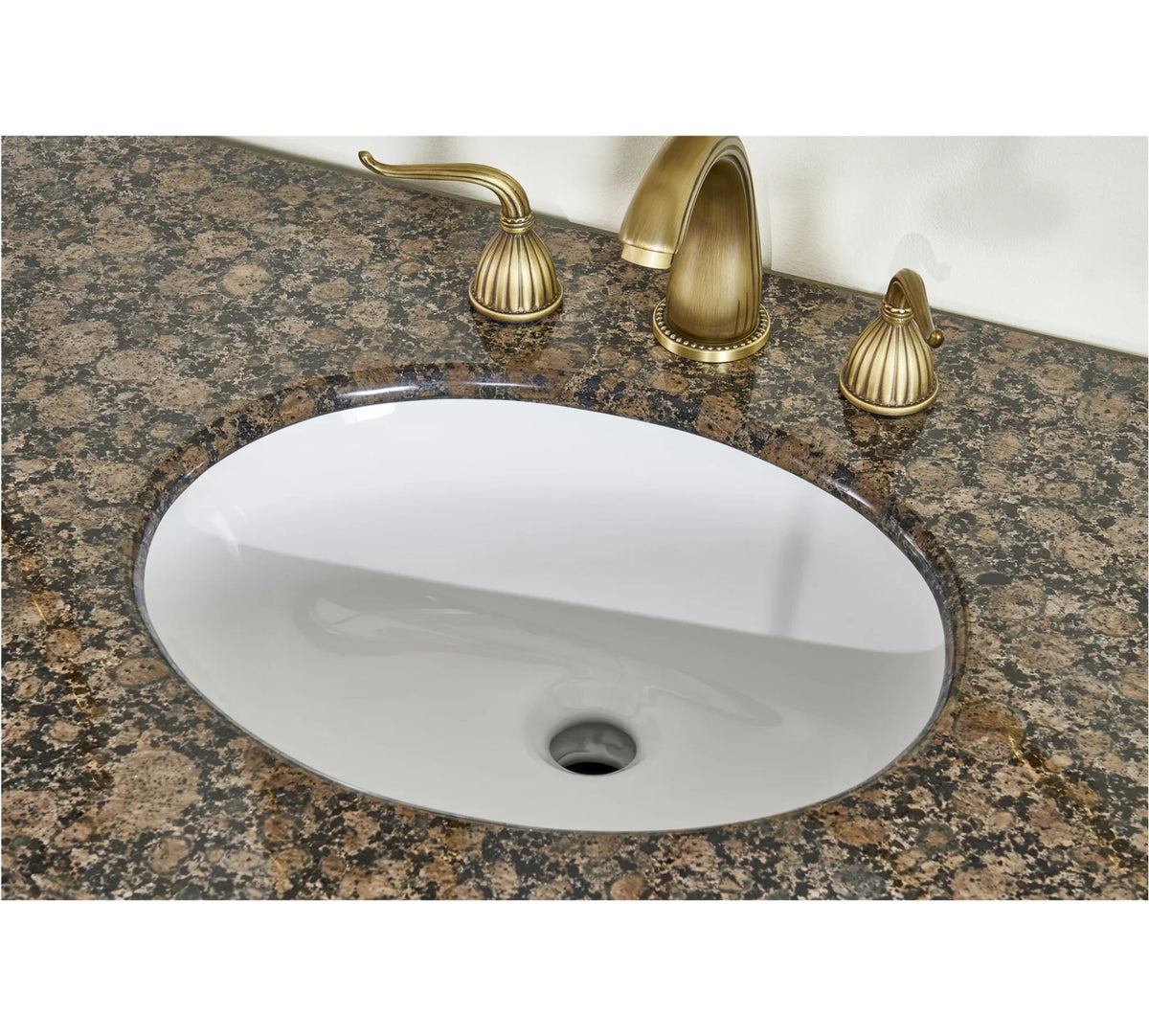 Double Saturn Sink Stufurhome Granite Baltic inch Top Brown with 60 Vanity