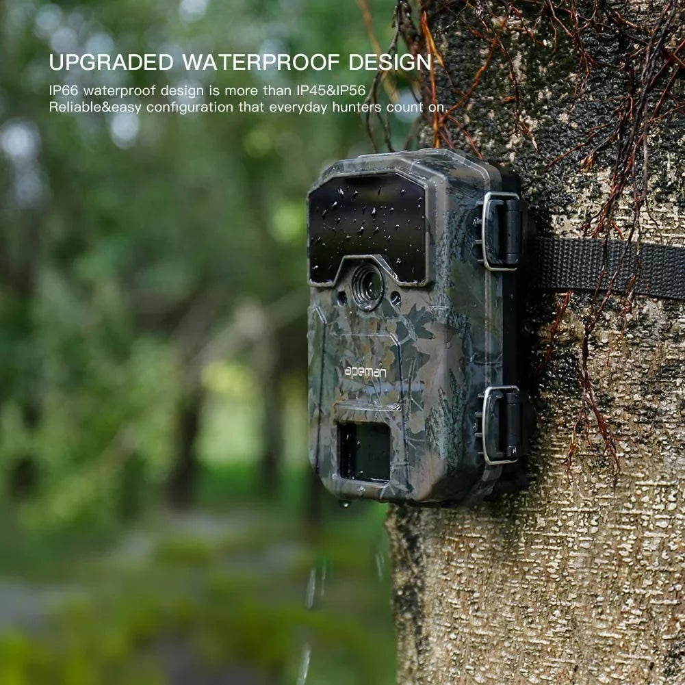 Trail Camera Detection 20MP H55 Farm Monitoring, Wildlife Camera Night 1080P Infrared APEMAN Game Camera,