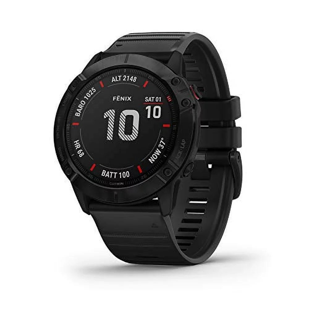 Ox Music, Black Sensors, Grade-Adjusted Pulse Pro, Watch, Garmin 6X and Premium Fenix Mapping, Multisport Guidance Pace Features GPS 010-02157-00