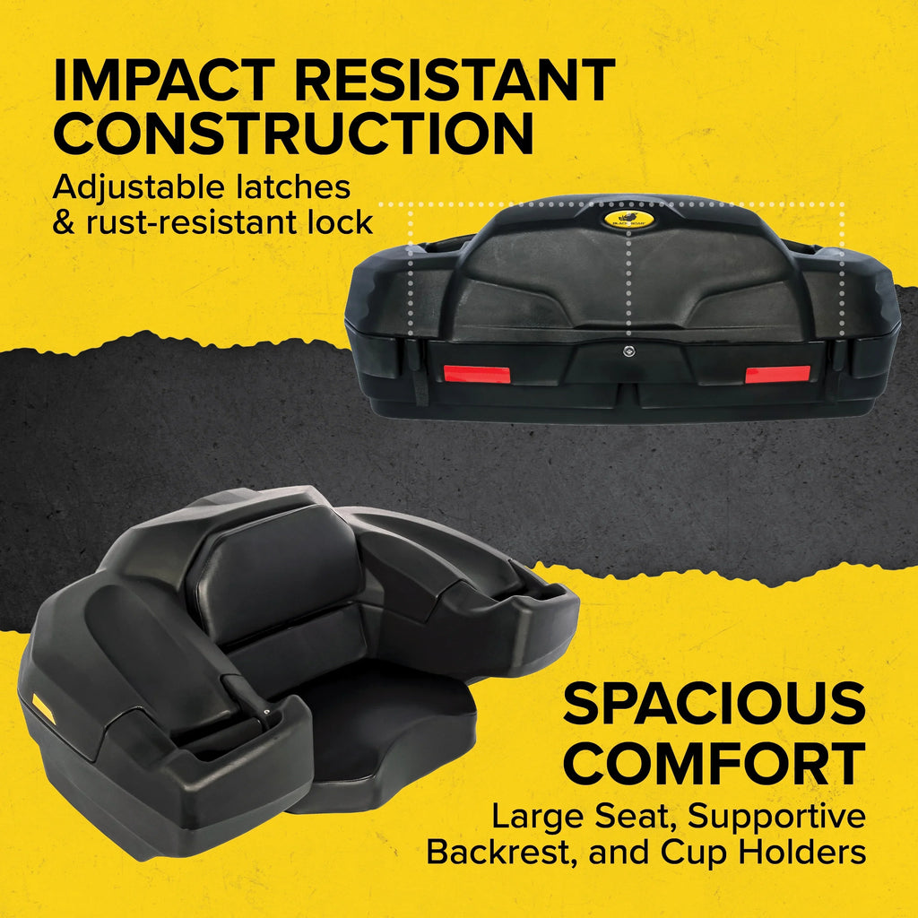 and Lockable Features ATV/UTV Design, an Cushion (66010) Storage a Camco Box, Impact-Resistant Lounger Box Water-Resistant Boar Rear Black a Storage Soft Seat and | Comfortable