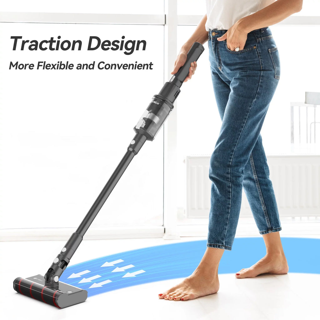 Runtime up Home Soft 40Mins 6-in-1 Vacuum Cleaner Hardwood Vacuum Vacuum,Lightweight Cordless Roller Floor Umlo Handheld 22kPa Powerful Cleaner Double Sofa Head, Car for Brush to Directional