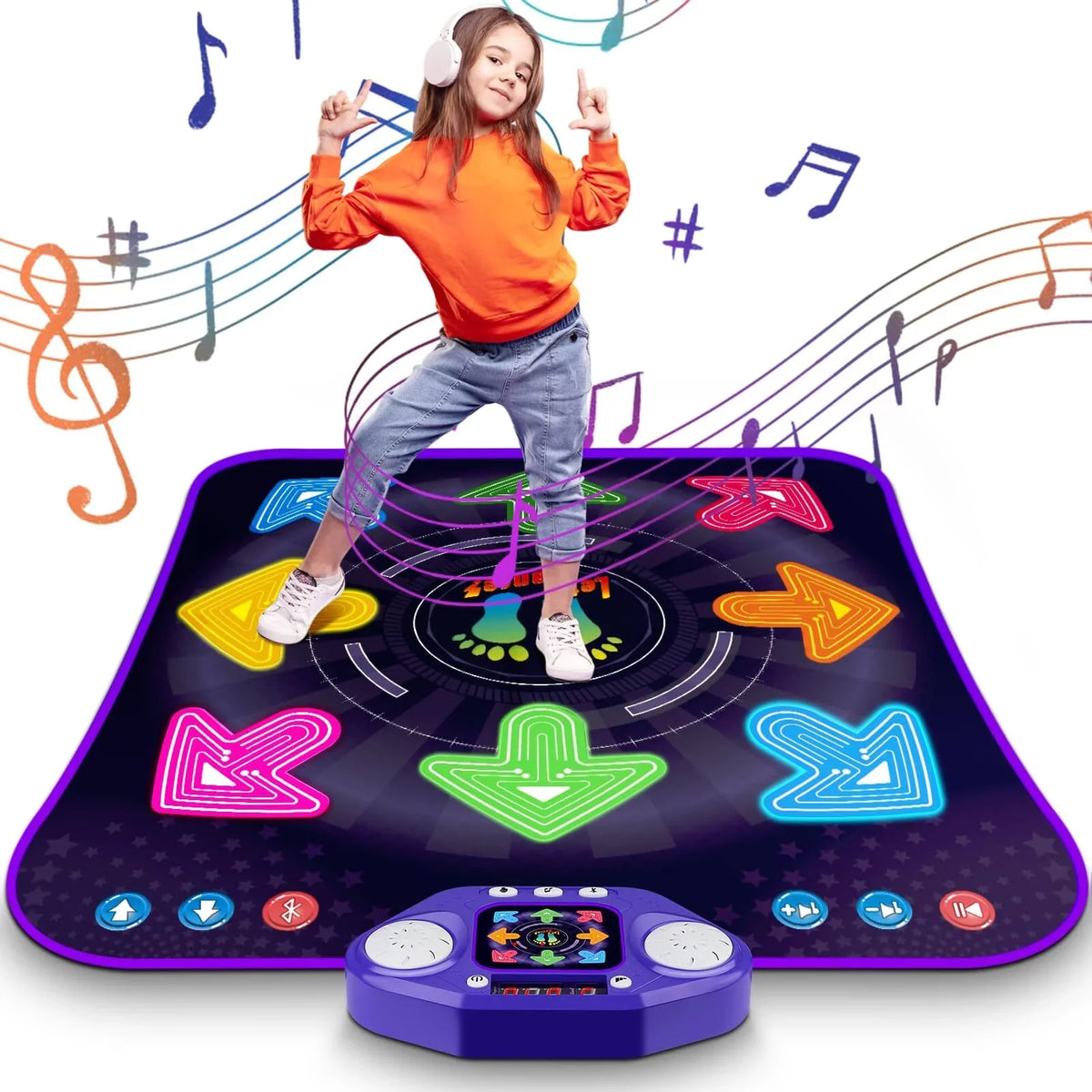 Dance 8 Year Wireless 7 Dance 4 Game Bluetooth, Toys PAFOLO Year 5 for Light 5 Old Old Girls for Up 9 Boy Modes, with 8-Buttons & with Gifts Mat Dance Toy Kids, 10+ 6 Easter 3 3-12 Pad Music Xmas