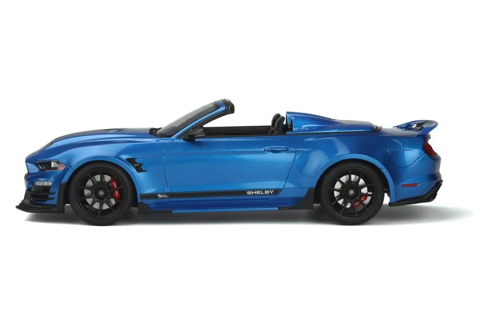'- Super 2022 Spirit - GT398 1/18 Shelby GT Snake Car Resin Convertible, Scale Blue Speedster