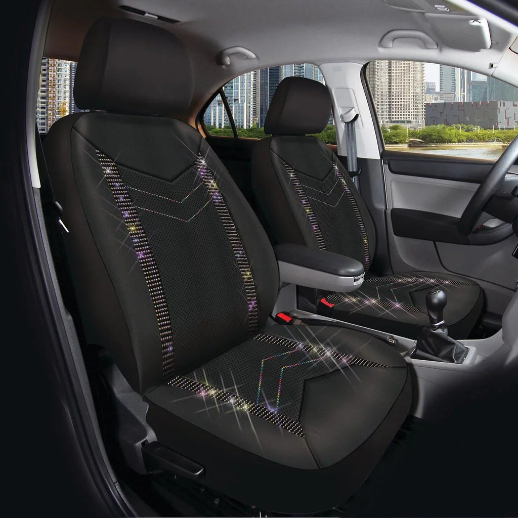 Crystal Fit 2, Seat of MPVs Auto SUVs, Rainbow Drive Fit Set Cover, Faux for Cars, Universal Leather Car