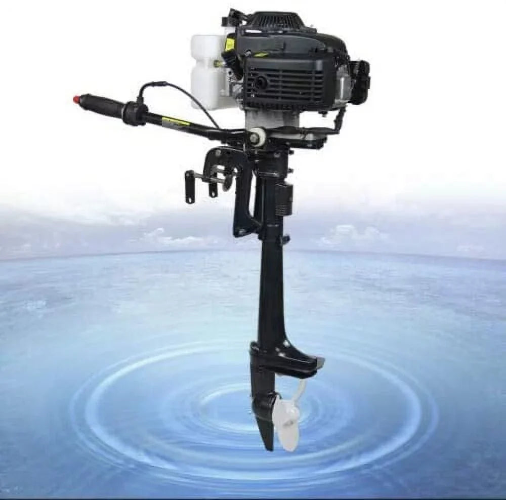 Tiller Shaft Boat CDI Inflatable 2 Propeller 3.6HP Duty Engine Miumaeov System Trolling Stroke Air Outboard Fishing Cooling Heavy Shaft Motor Control