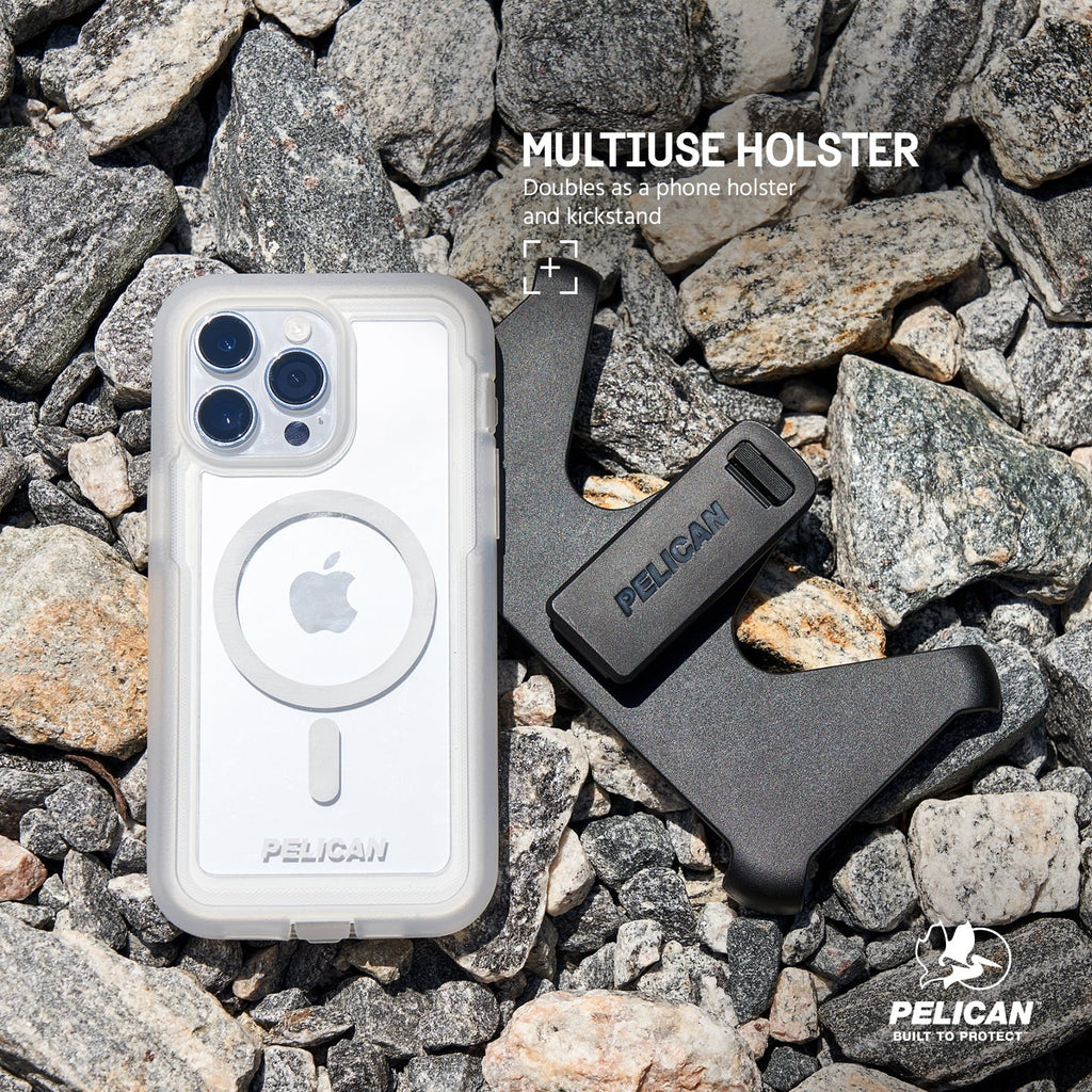 Max Clear Apple Clip [MagSafe Pro Case Voyager with Belt iPhone Pelican Compatible] 15 - Series Holster
