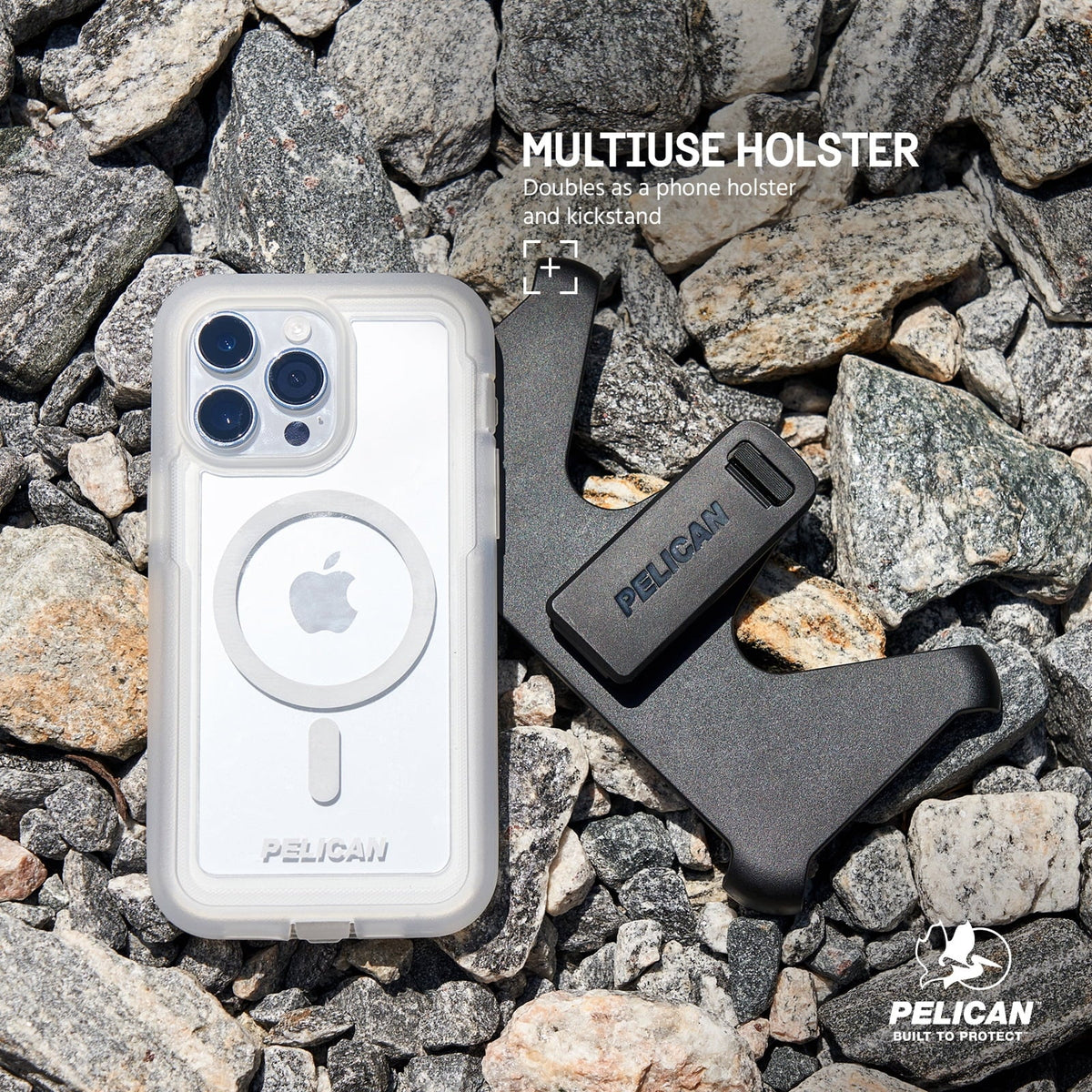 Max Clear Apple Clip [MagSafe Pro Case Voyager with Belt iPhone Pelican Compatible] 15 - Series Holster