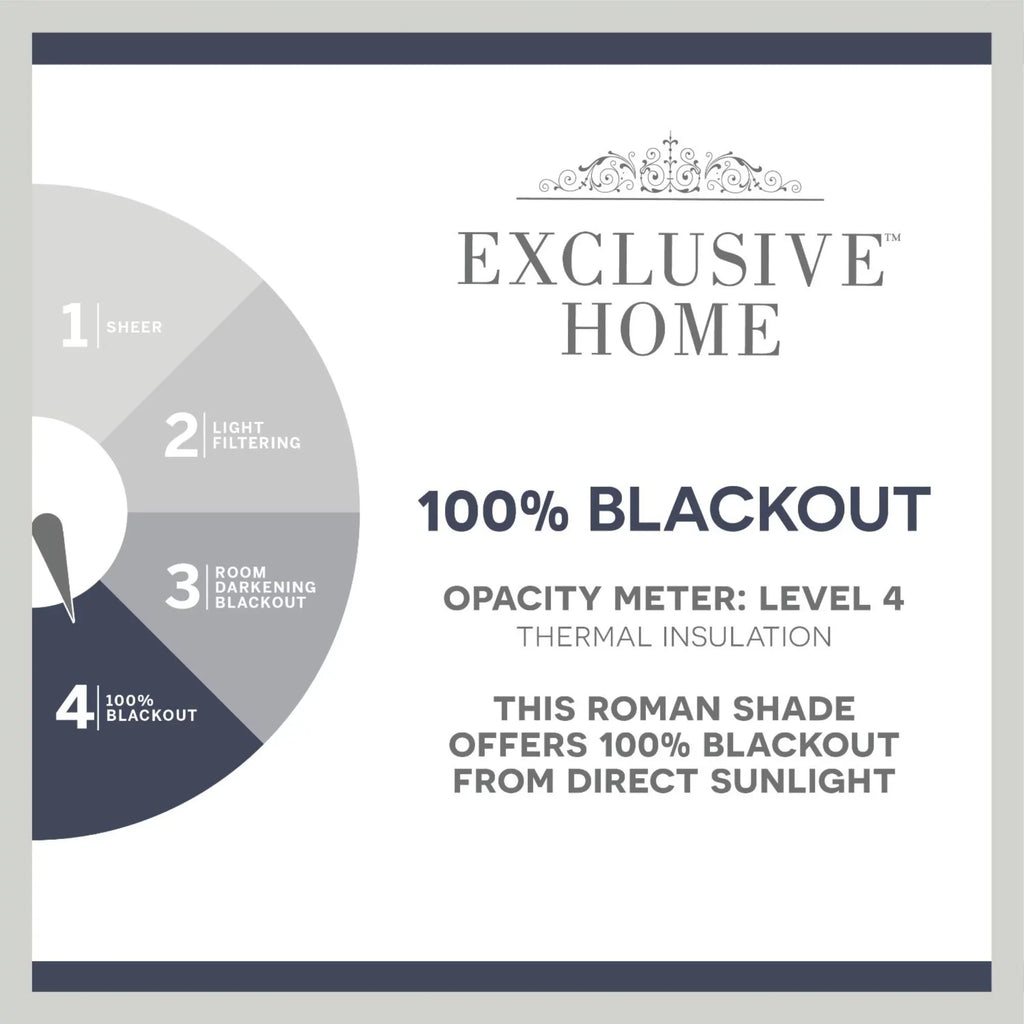 Roman 31"x64", Blackout Esme Home Exclusive Shade, Total White