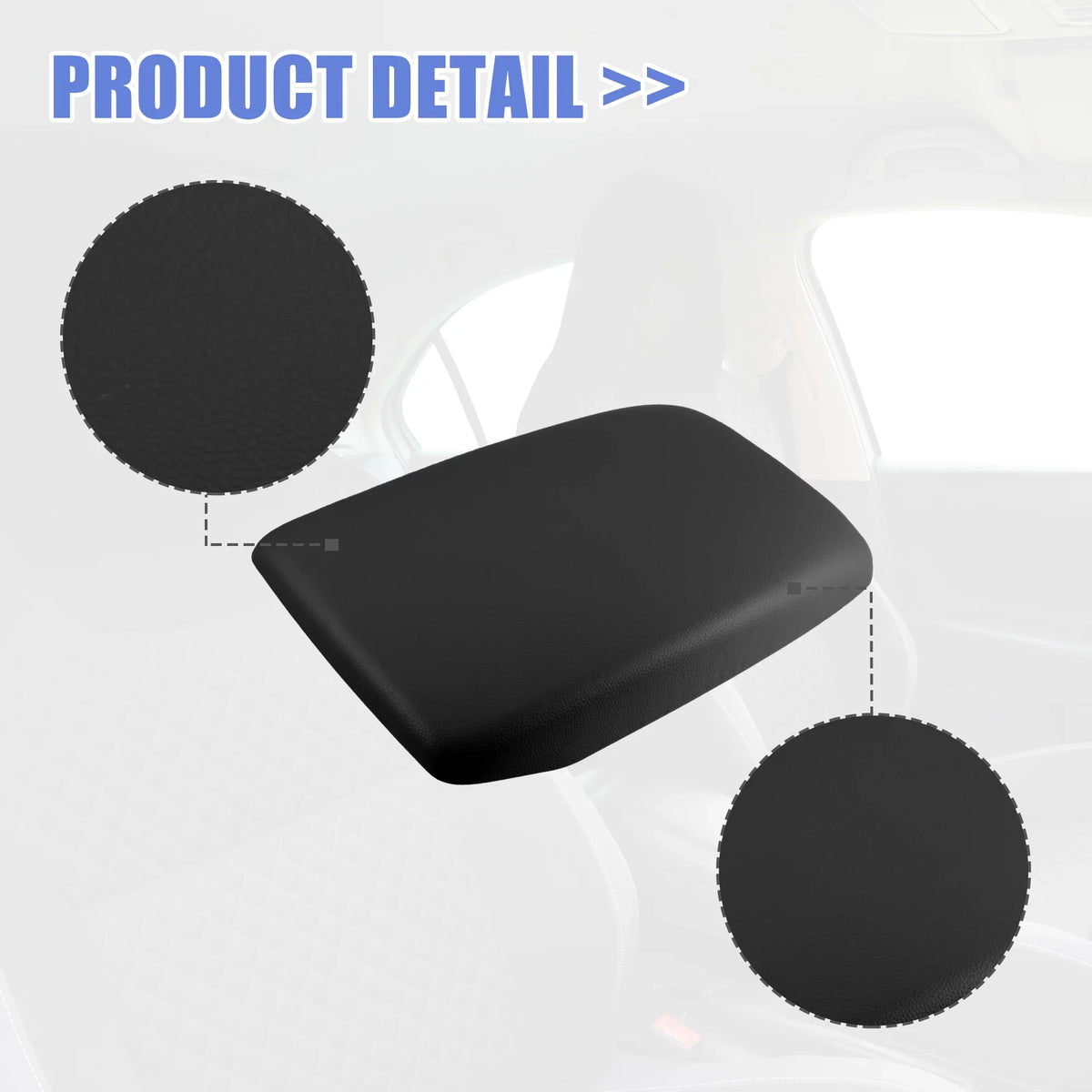 Armrest Toyota 2009-2014 Cover Highlander Box Protector Faux Black Console Leather Seat Center for Car