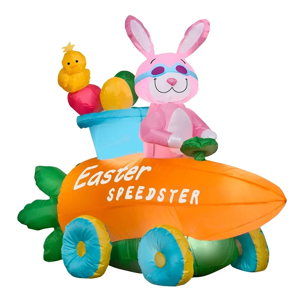 National In, Inflating, in Collection, 54 Company Inches Roadster Decoration, a Self Plug Easter Bunny Inflatable Tree Carrot