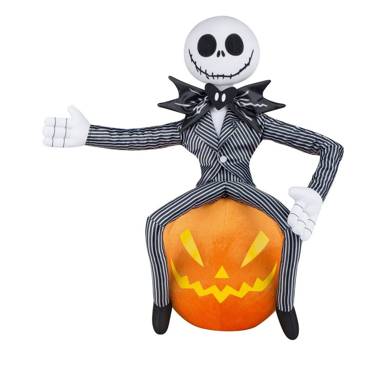 Halloween Skellington Gemmy Jack Greeter Skellington 21" Pumpkin Jack