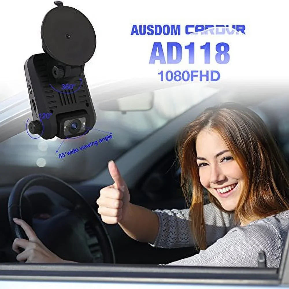 Resolution, FHD WDR, 1080p Ausdom L AD118 with Recorder Dashboard Camera 6-Glass