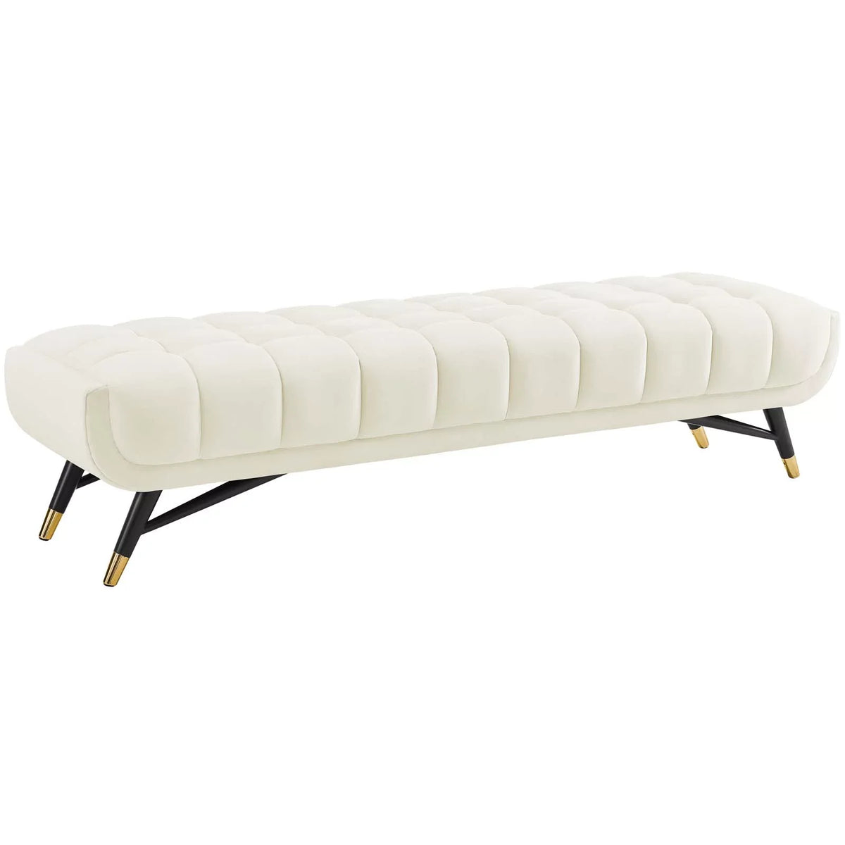 Adept Performance Ivory Modway Bench in Velvet