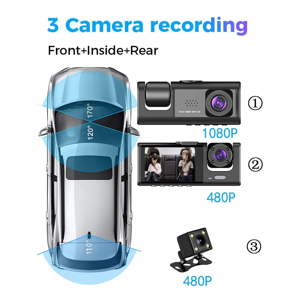 Recorder Auto with Safety Angle for Dash Camera Interconnection, Apexeon Car Cam Driving Wide Recorder WIFI