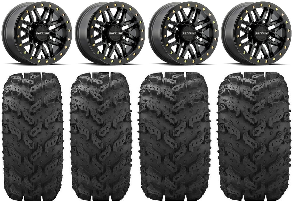 Ryno Kawasaki Wheels Bdlk Reptile Tires Pro Raceline Mule Bk 27" 14" FXT