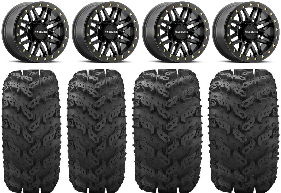 Ryno Kawasaki Wheels Bdlk Reptile Tires Pro Raceline Mule Bk 27" 14" FXT