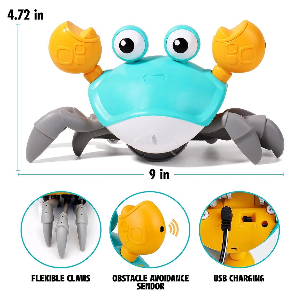 Learning And Kids Time, Gift Cognitive Years Crab Crawl Music Kids Favorite Aura Beautiful Toddlers And And Tummy Light Development With Months For Little 0-6 6-12 - Crawling Entertaining