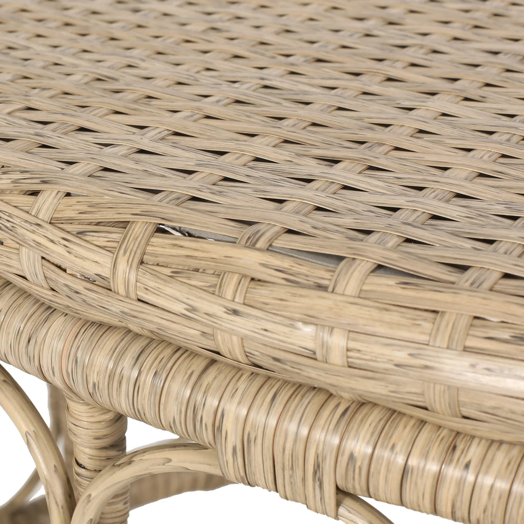Montserrat Brown Light Seater Cushions, Set Beige Outdoor Wicker and Chat with 4