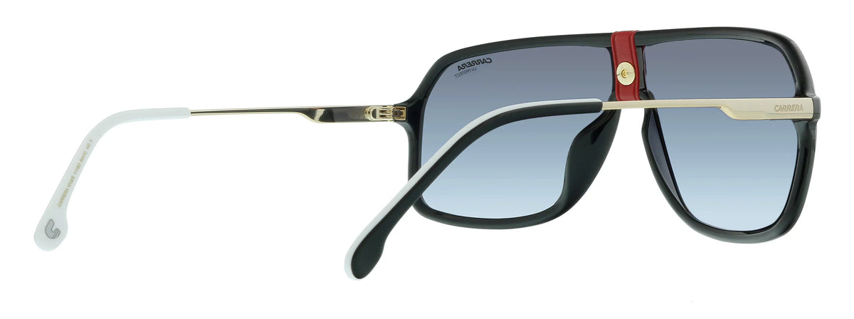 64mm, 10mm Gold/Gray Sunglasses, Pilot Shaded, Carrera 1019/S