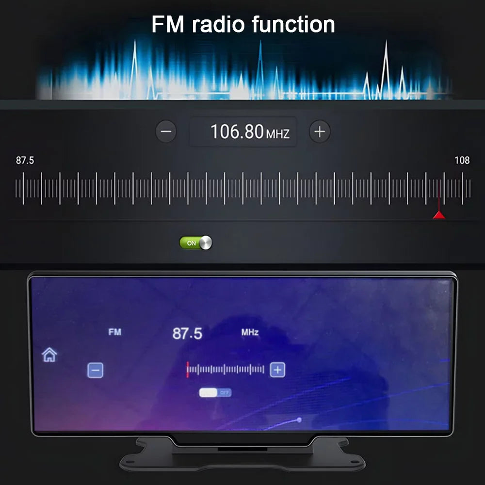 Console Control Car Rearview Ametoys Car Recorder Auto Car Car Video Multi- AUX APP Mobilephone 10.26in Car Multi-language