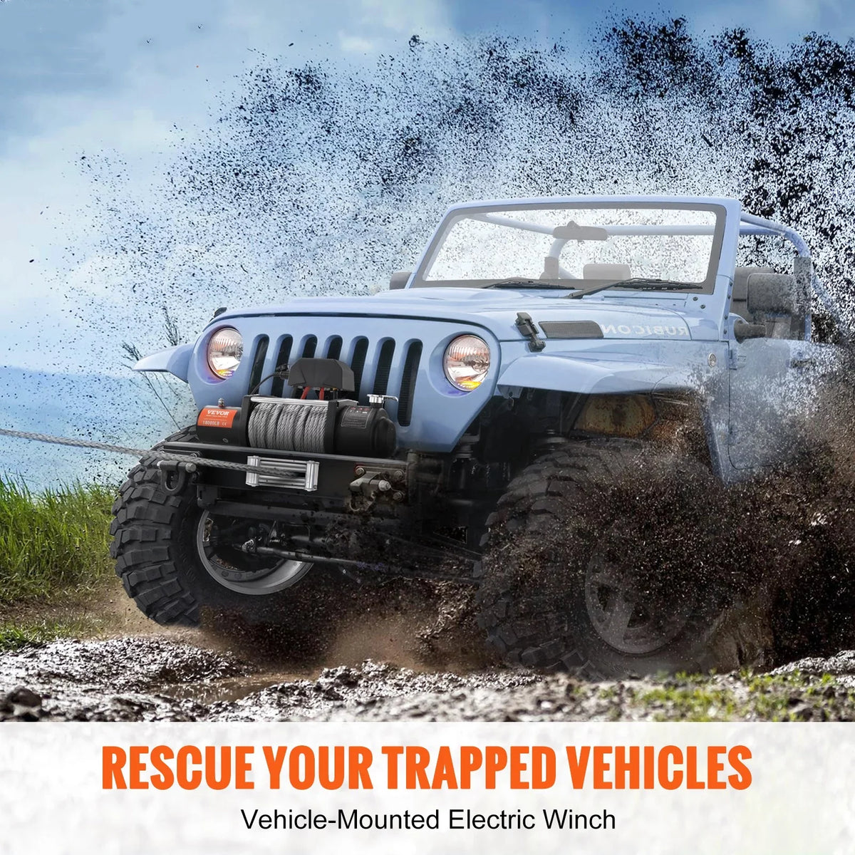 12V Wireless Electric Load 18,000 ATV IP67 Winch, Winch lb Winch, 85ft BENTISM Steel Rope Capacity Remote Handheld with