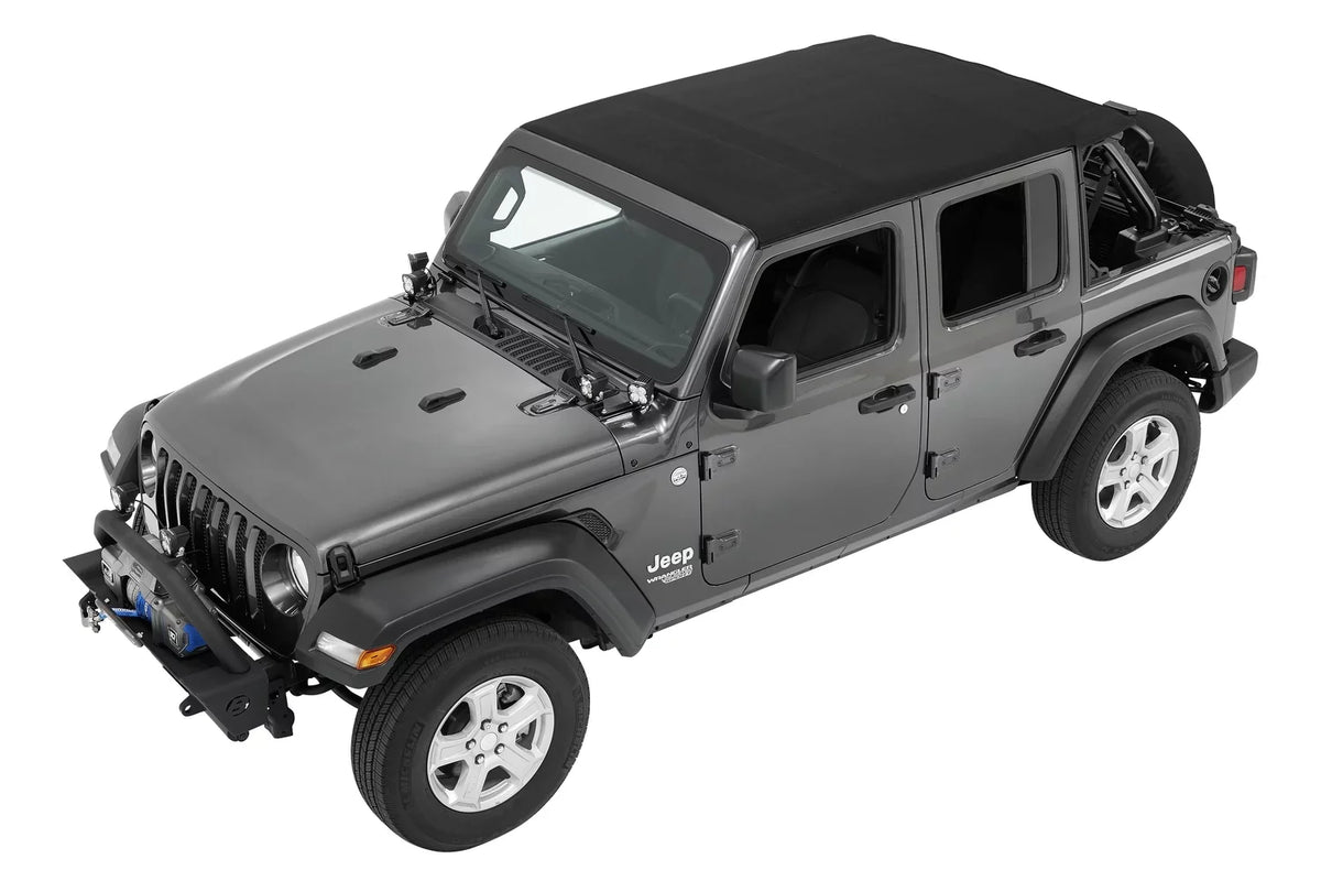 JL, Current, Black Trektop 2018 Model Jeep 4-Door a Years Twill (56863-17) Wrangler Bestop to for