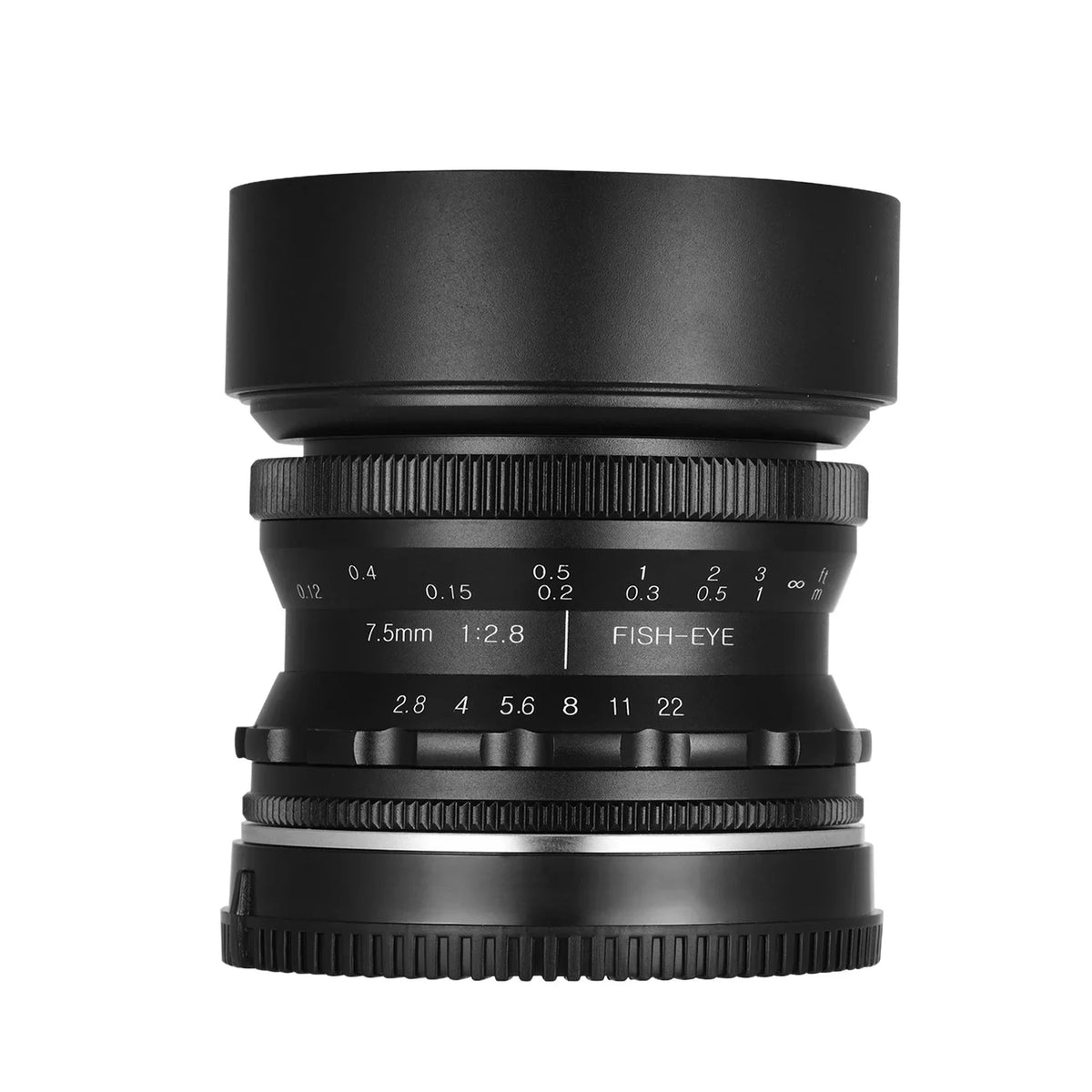 A6000 Ainn Fisheye Aperture Andoer Lens Manual E-mount lens,7.5mm Aps-c A6600 Camera E-mount F2.8 FrameLens F2.8 Compatible Wide 5100 Manual Lens Wide With A6100 Aperture 180° A6300 Camera