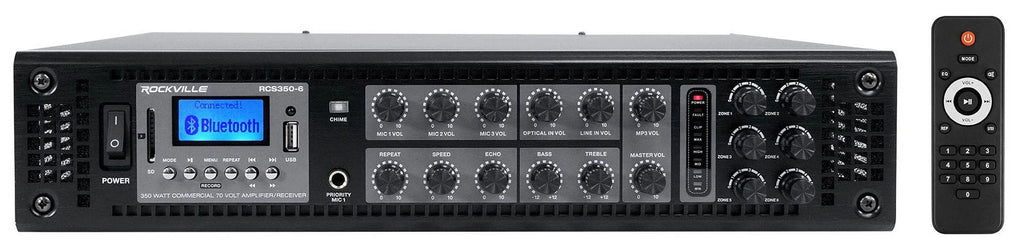 Amp+(6) Pendant+Ceiling Office/Hotel JBL Cube+(2) for 3.5" Speakers 6-Zone Black