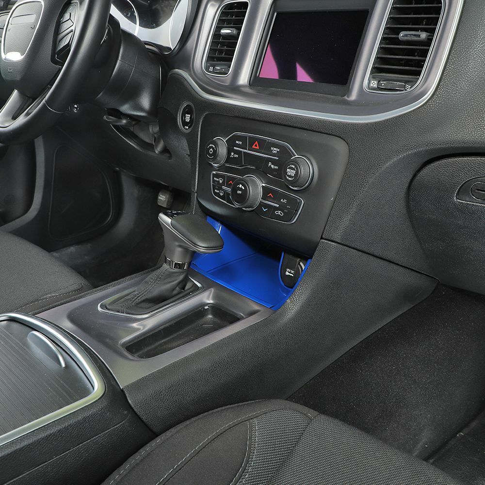 Console Shift ABS Center Blue Trim Storage Panel Teledu Gear