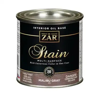 1/2 Malibu Interior Liquid Pint Gray, Wood Can Stain, Zar 17106
