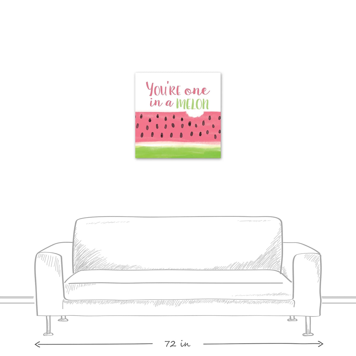 Creative 24x24 Wall One in A Art Products Canvas Melon