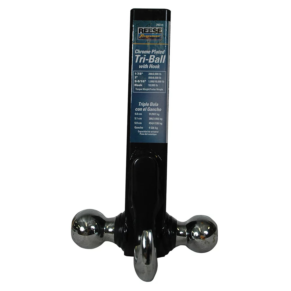 Duty Hook Reese Mount Tri-Ball Towpower 7031400 Trailer Ball Hitch Heavy w/ Tow
