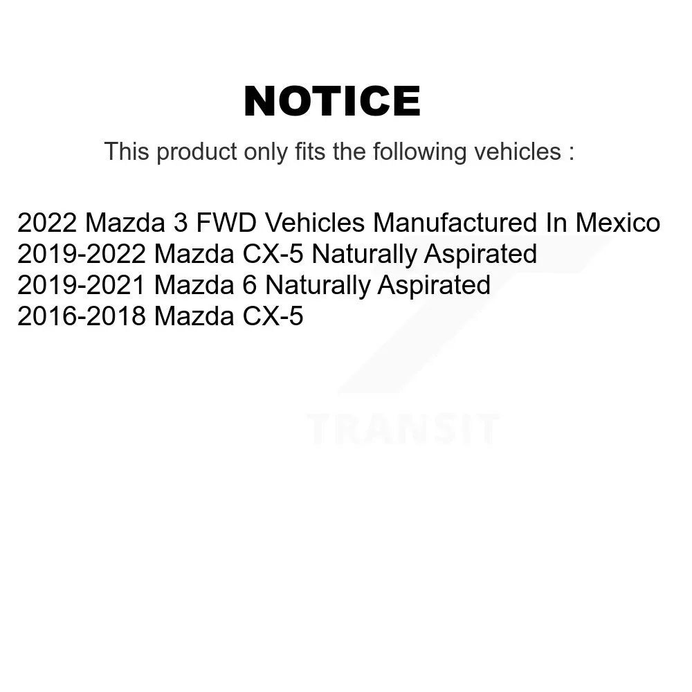 Front Coated Rotors 3 KG-100374 Pair 6 Brake For CX-5 Mazda Disc