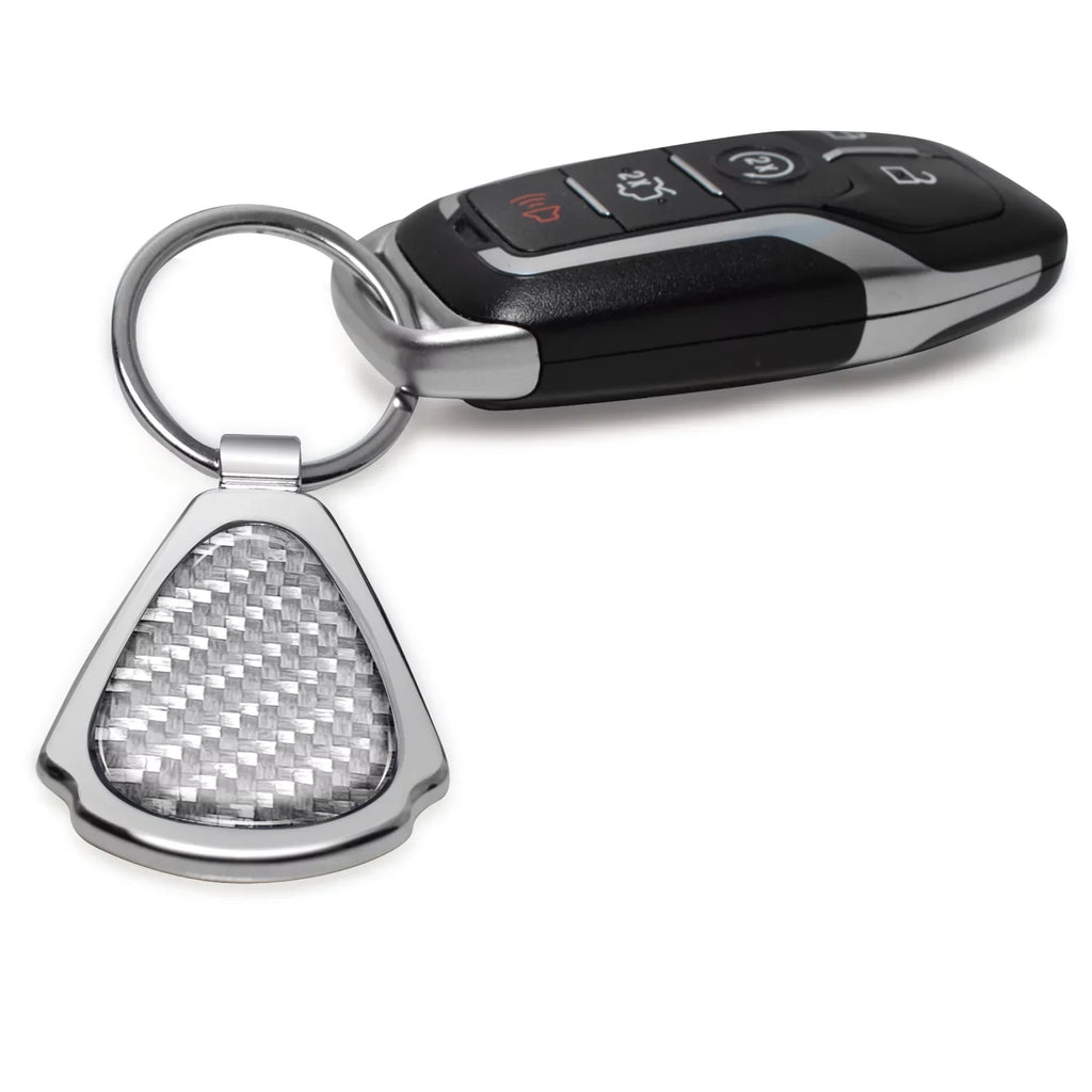 Chrome Dome Image for Licensed Carbon Chain, Metal Teardrop Key Real Silver Fiber Cadillac Official iPick XT4