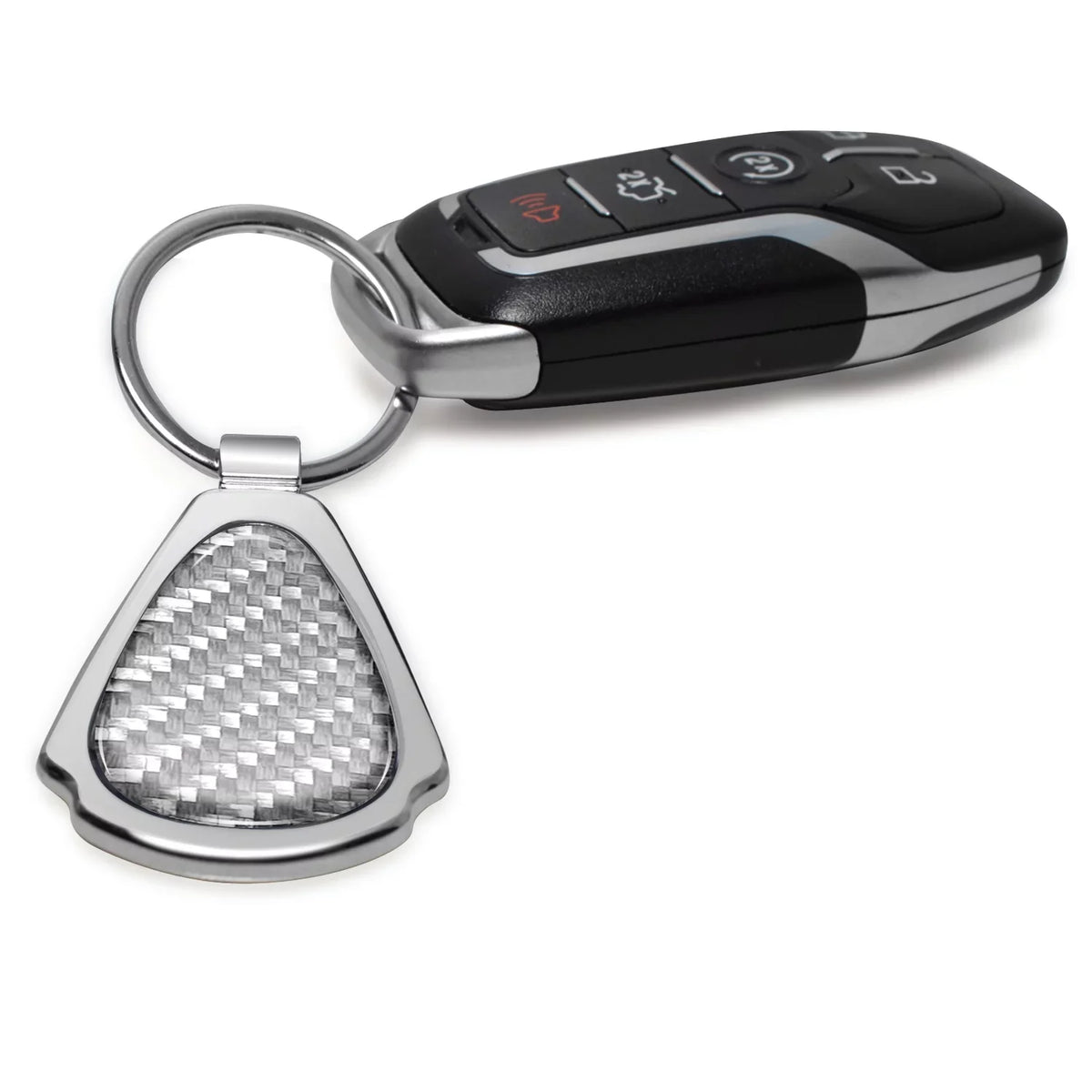 Chrome Dome Image for Licensed Carbon Chain, Metal Teardrop Key Real Silver Fiber Cadillac Official iPick XT4