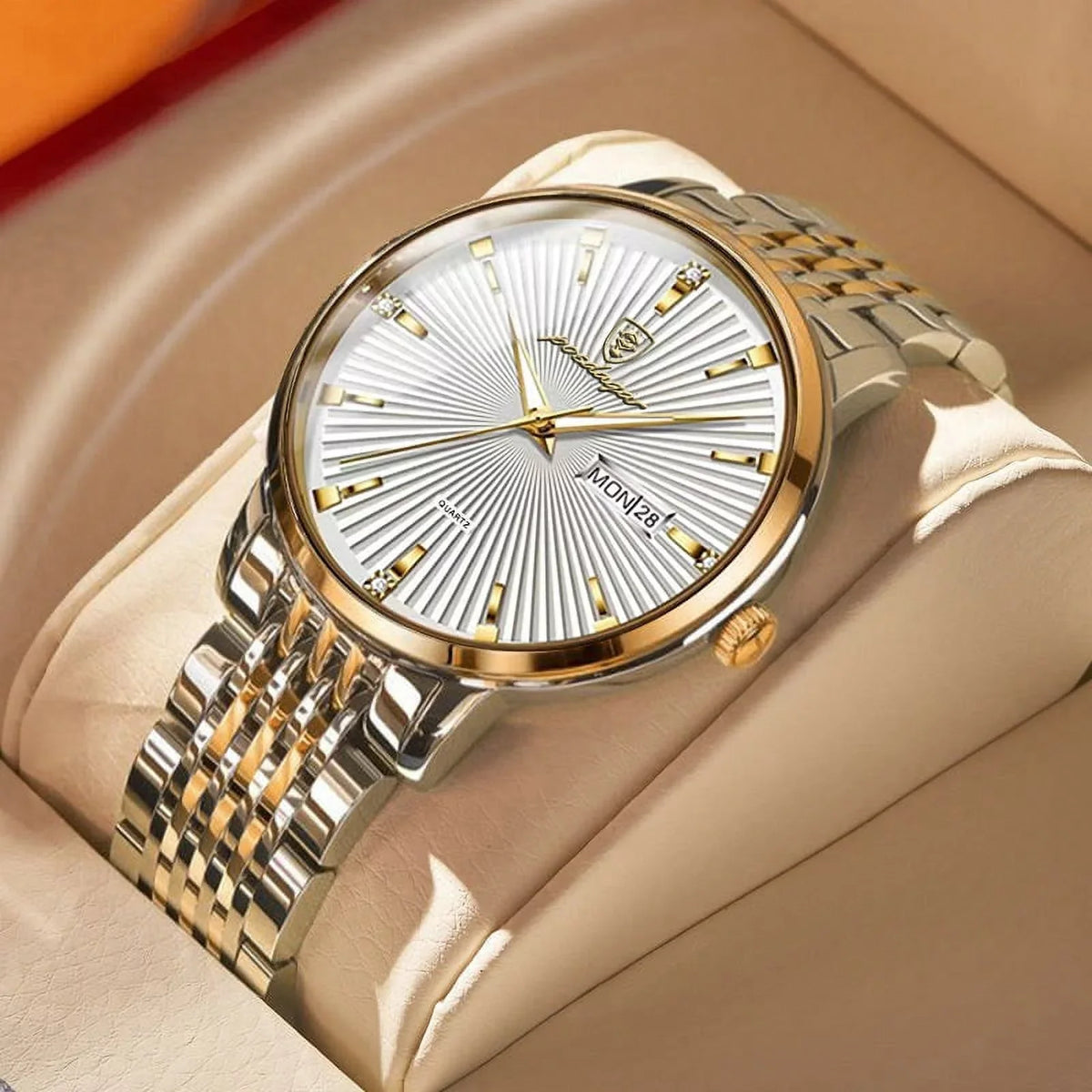 Clock Watch Ultra Male Thin Waterproof POEDAGAR Men Steel Luxury Gift Stainless Watches Luminous Men's Business Date&Week Quartz