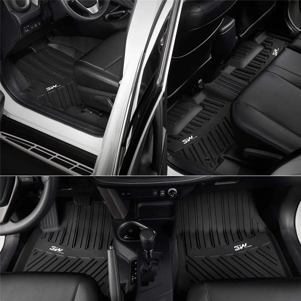 2018-2021 Jeep Unlimited Jeep White Weather JL mats Wrangler with - for 3W Logo Floor subwoofer 4-Door,Black for Liners Mats&Cargo All Floor &Trunk Wrangler JL Liner