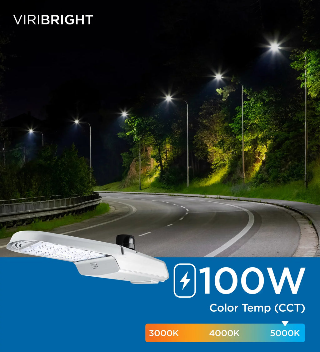 LED 5000K 100W Light 13,800 Lumens / / Roadway Viribright