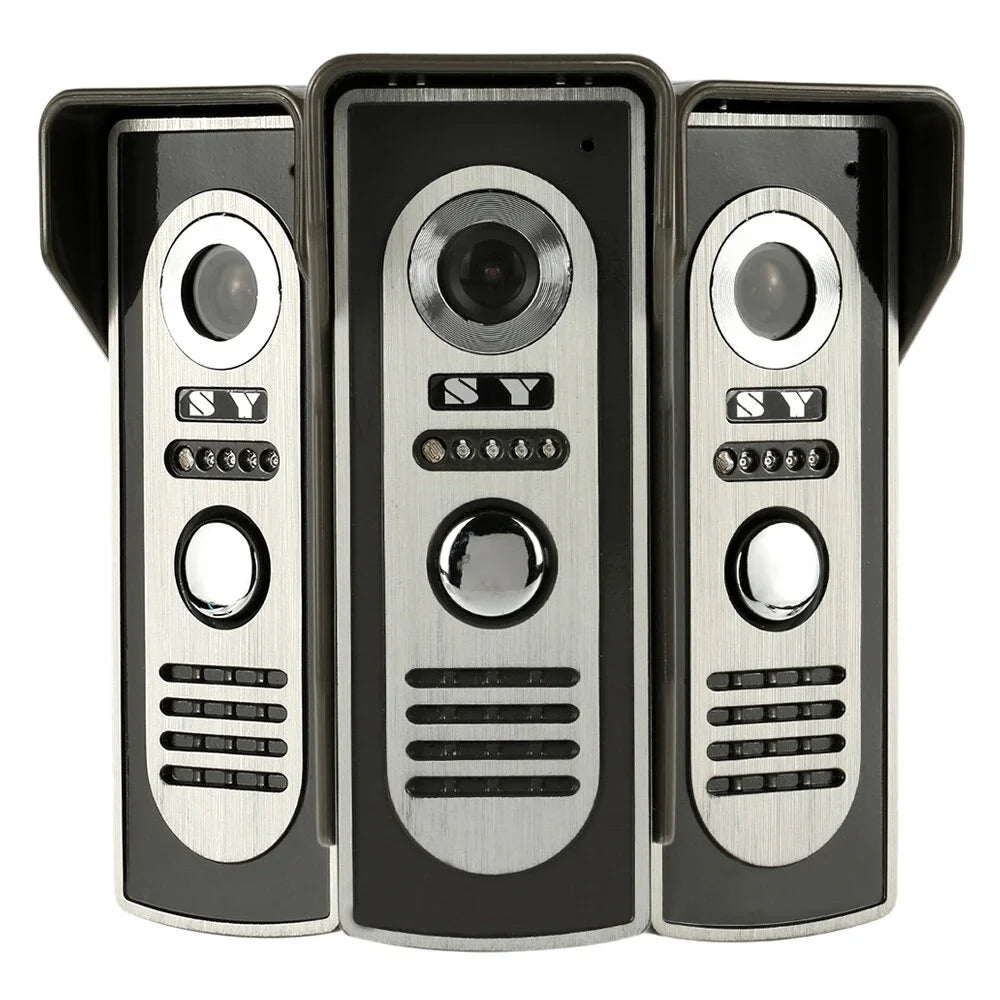 Outdoor Wired Video with Doorbell View and Door Home Night for Infrared OWSOO support Rainproof 7” Unlock System Monitor Visual Indoor Phone