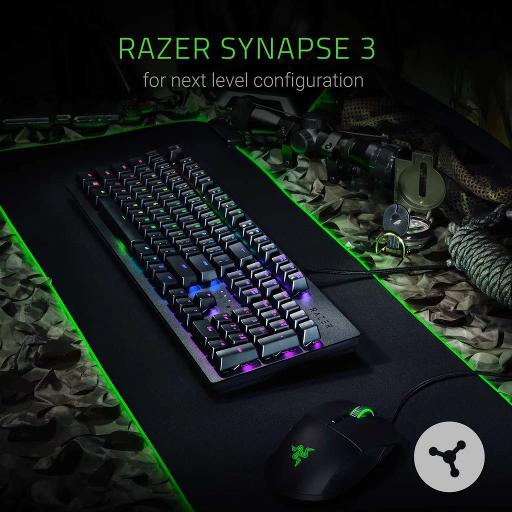 '- Cloud of Durability Million Keystrokes Razer Opto-Mechanical & Switch - Storage Huntsman On-Board Hybrid and Memory Clicky up Keyboard - Light to 100 Gaming