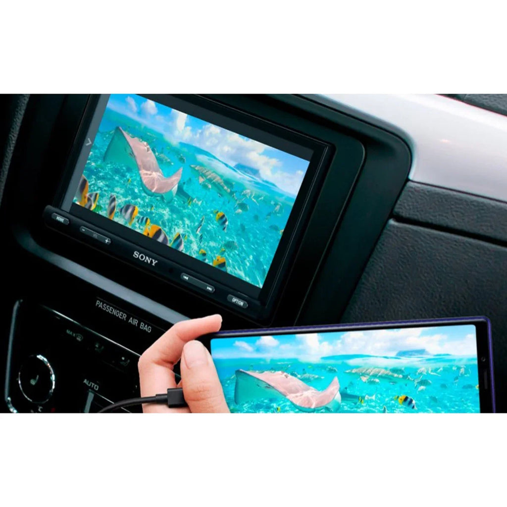 Media CarPlay, Android Auto, XAV-AX5600 Mobile Sony and 6.95" Receiver Cast with Weblink