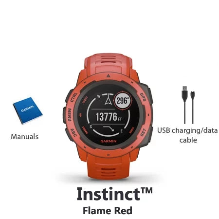Watch Rugged Garmin Instinct Flame GPS Outdoor (Refurbished) Red Restored