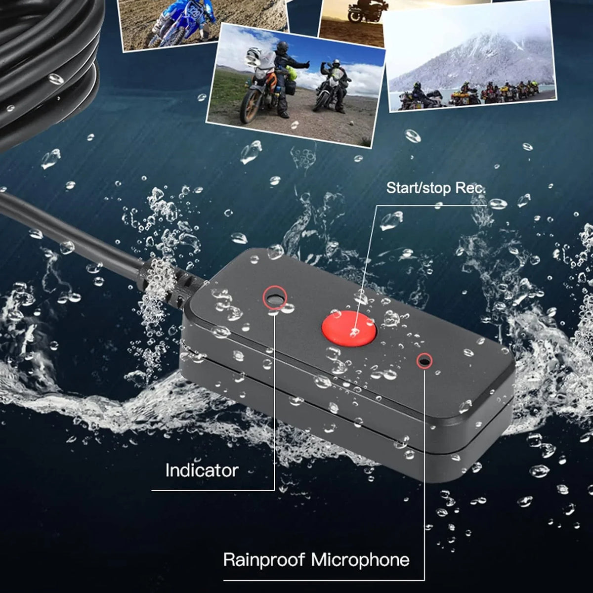 Cam Recording Support Video AHD Camera and Channel 1080P+720P Motorcycle Wide (Only HD Function Front Motorcycle Rear Accessories with 1MP Camera Recording 1080P) Dash 120° Angle 1 (720P)