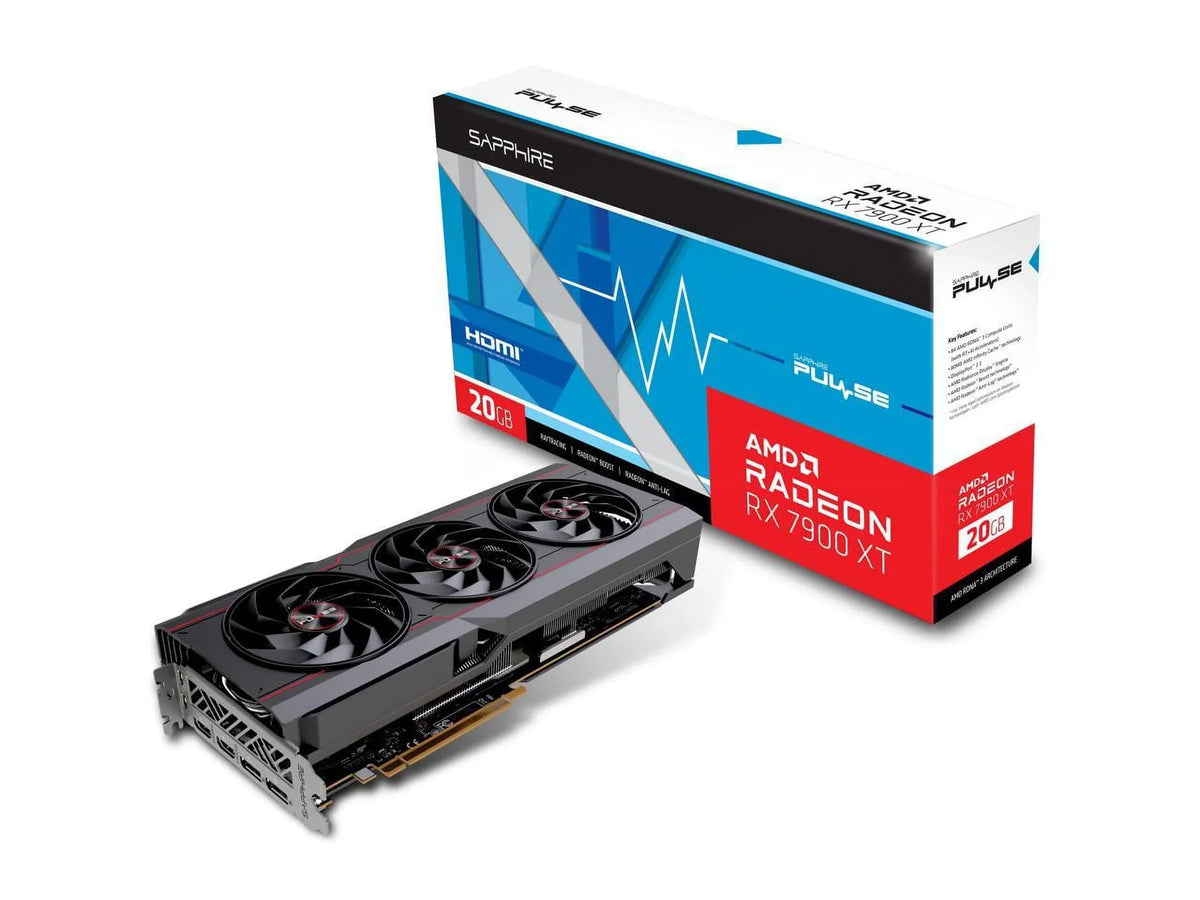 SAPPHIRE Video x16 Card PULSE 7900 PCI 11323-02-20G 20GB XT Express GDDR6 ATX RX 4.0 Radeon