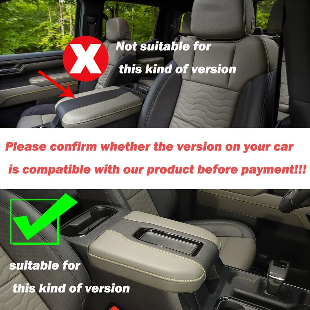 Suburban Trim Chevy Cover 2020 Tahoe Wood Storage 2021 Armrest Grain SIERRA Silverado For 2019 Center Box Fit Black 2022