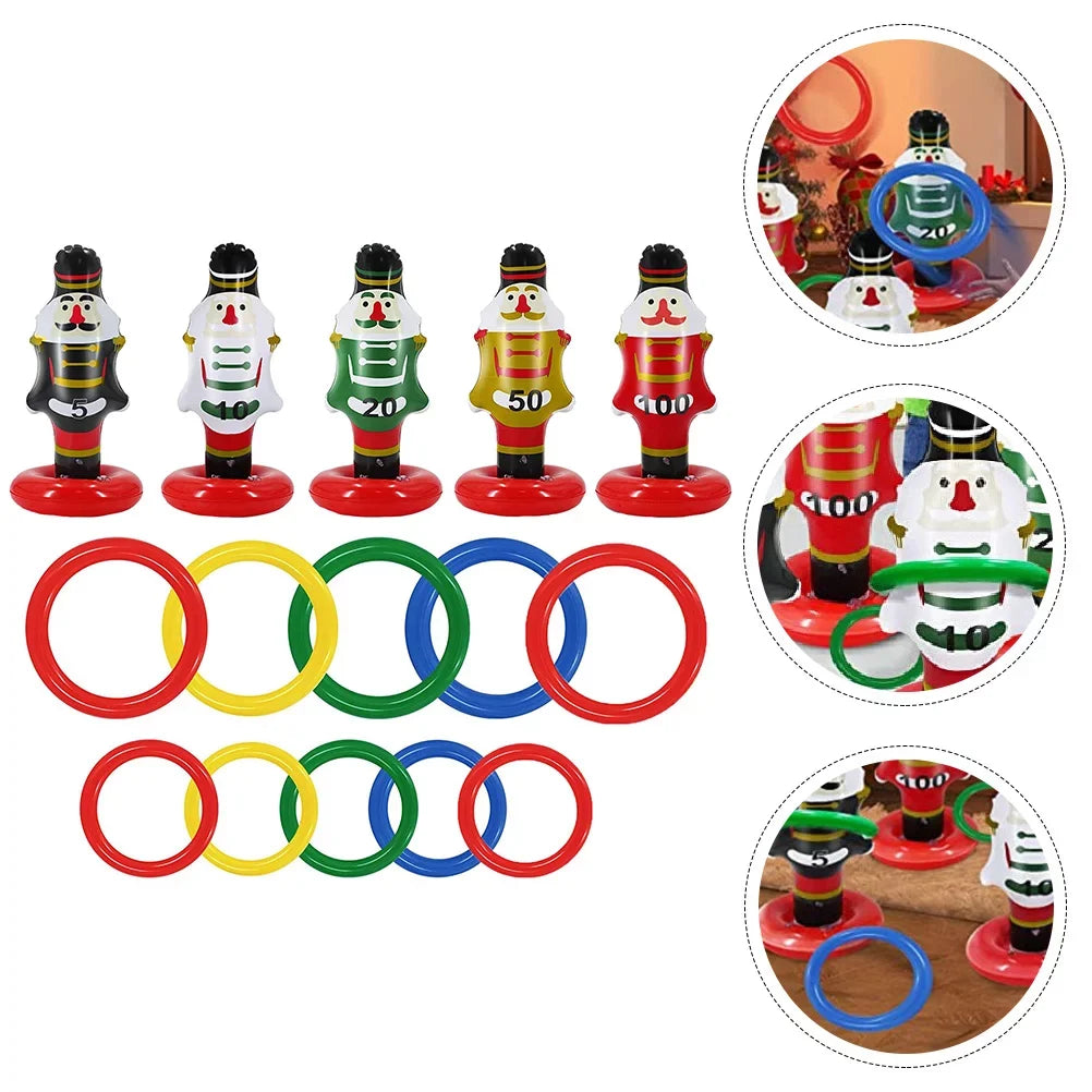Christmas Toss Ring Party Games Nutcrackers Toss Christmas NUOLUX Inflatable Toys Ring